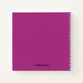 Carnet Personnalisable nom Maggie jolie tulipe rose flora (Dos)