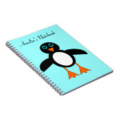 Carnet personnalisable Pingouin mignon (Côté Droit)