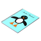 Carnet personnalisable Pingouin mignon (Côté gauche)