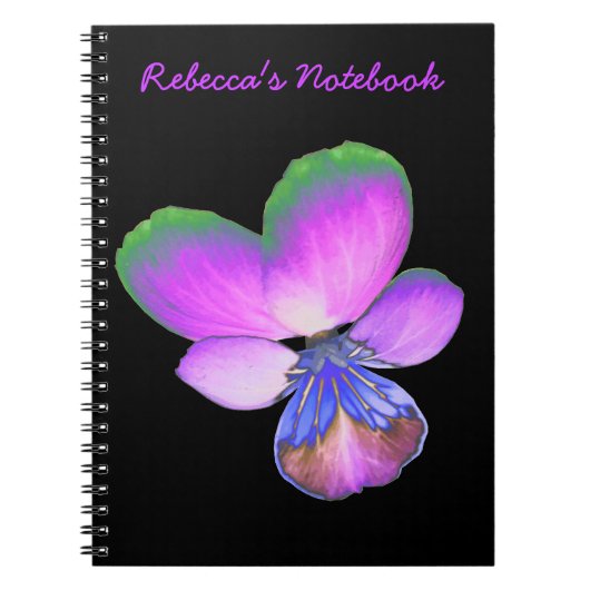 Carnet Personnalisable Pretty Pansy (Devant)