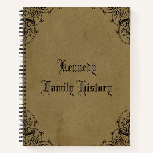 Carnet Personnalisation de l'historique de famille Brown (Devant)