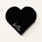 Carnet personnalisation nom chat noir ciel étoilé (Dos)