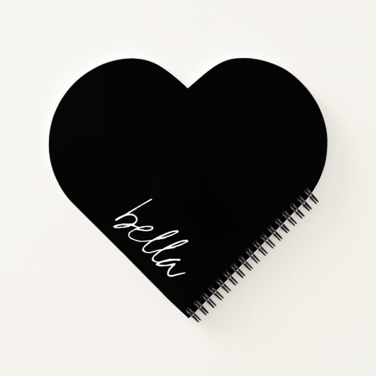 Carnet personnalisation nom chat noir ciel étoilé (Dos)