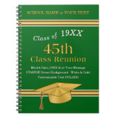 Carnet Personnalisé, 45e Classe Cadeaux de Réunion, Or Ve (Devant)