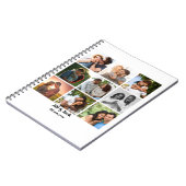 Carnet Personnalisé 9 Photo Collage Modèle pour couples (Côté gauche)