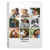 Carnet Personnalisé 9 Photo Collage Modèle pour couples (Devant)