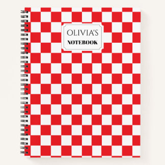 Carnet personnalisé à damier