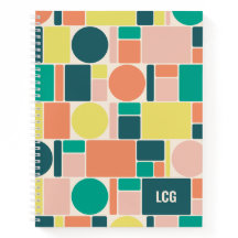 Carnet personnalisé à motif couleur bloc