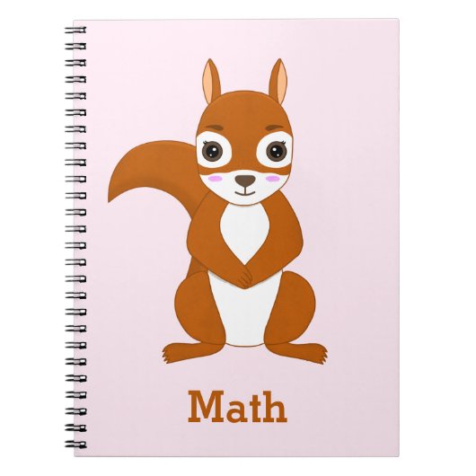 Carnet personnalisé à motif écureuil (Devant)