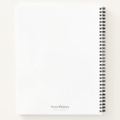 Carnet personnalisé à spirale avec initiale floral (Dos)