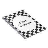 Carnet personnalisé à spirale damier (Côté Droit)