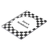 Carnet personnalisé à spirale damier (Côté gauche)