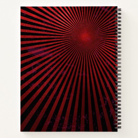 Carnet personnalisé Abstrait Red Rays (Dos)