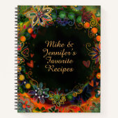 Carnet Personnalisé Ajouter Votre Nom Floral Favorite Rec (Devant)