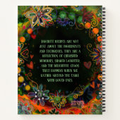 Carnet Personnalisé Ajouter Votre Nom Floral Favorite Rec (Dos)