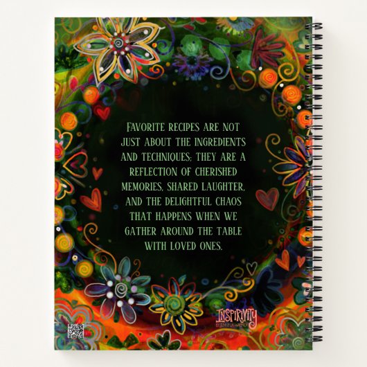 Carnet Personnalisé Ajouter Votre Nom Floral Favorite Rec (Dos)