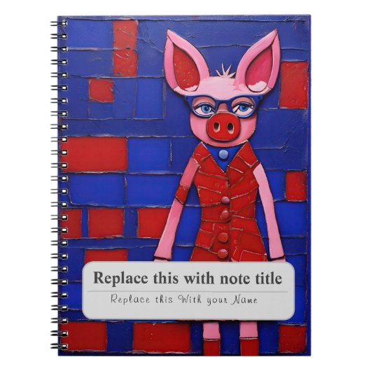 Carnet personnalisé - Animaux lunaires (Devant)