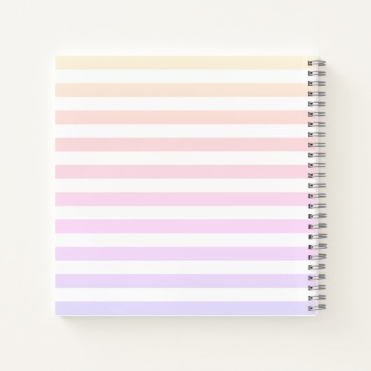 Carnet personnalisé arc-en-ciel de première qualit (Dos)