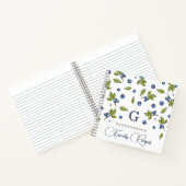 Carnet personnalisé aux bleuets frais (Intérieur)