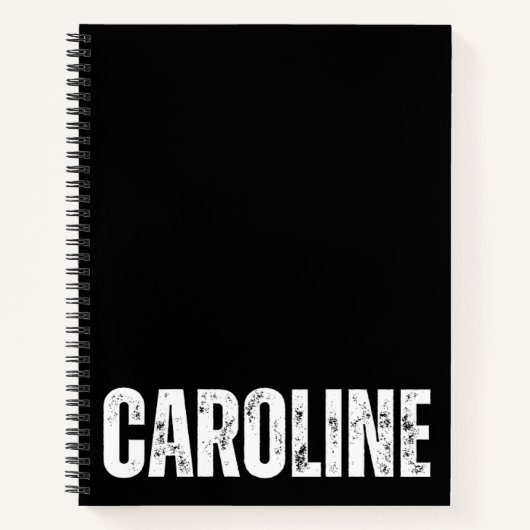 Carnet personnalisé avec Caroline (Devant)