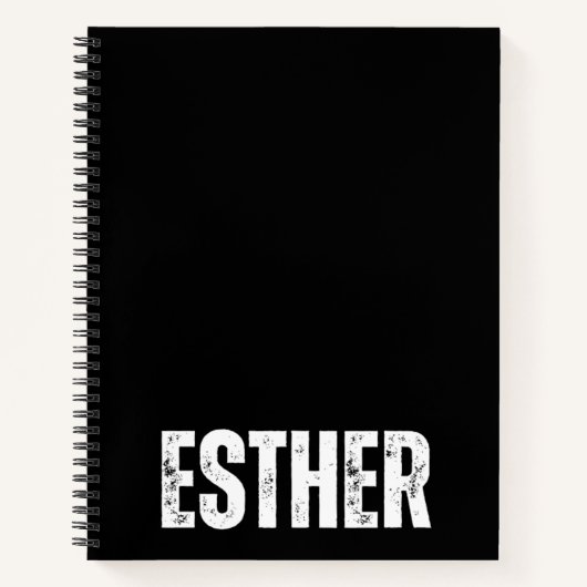 Carnet personnalisé avec Esther (Devant)