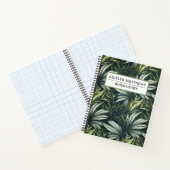 Carnet personnalisé avec feuille tropicale (Intérieur)