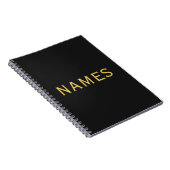 Carnet Personnalisé avec le nom de famille ou le surnom (Côté Droit)