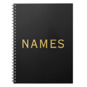 Carnet Personnalisé avec le nom de famille ou le surnom (Devant)