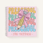 Carnet Personnalisé Avec Le Nom Enseignant Préscolaire Pe (Devant)
