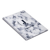 Carnet personnalisé avec monogramme et texture mar (Côté Droit)