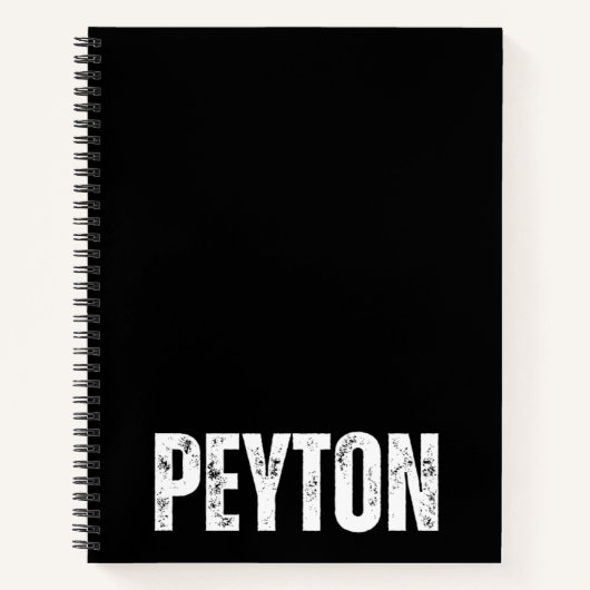 Carnet personnalisé avec Peyton (Devant)