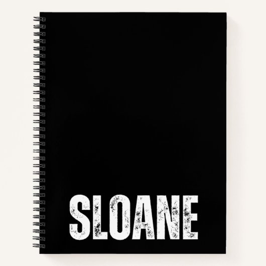 Carnet personnalisé avec Sloane (Devant)