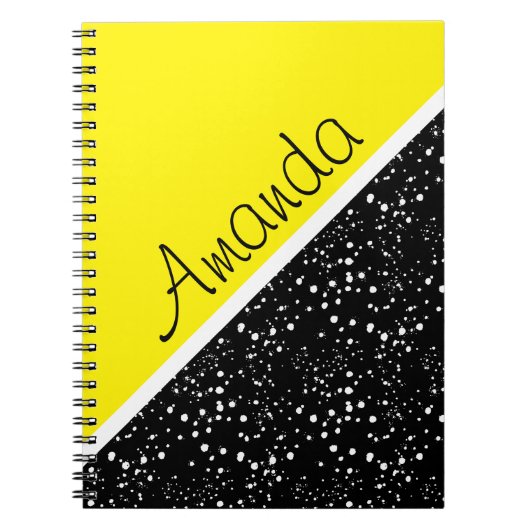 Carnet personnalisé avec un design cool à 3 tons (Devant)