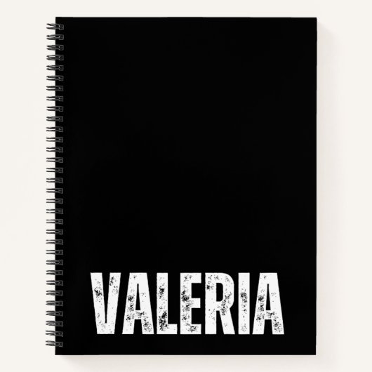 Carnet personnalisé avec Valeria (Devant)