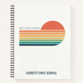 Carnet Personnalisé Be the Light Retro Christian (Devant)