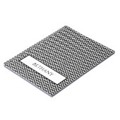 Carnet personnalisé Black Simple Chevron (Côté gauche)