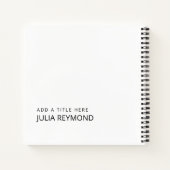 carnet personnalisé blanc (Dos)