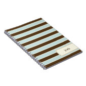 Carnet personnalisé - Brown/bleu (Côté Droit)