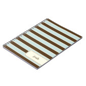 Carnet personnalisé - Brown/bleu (Côté gauche)