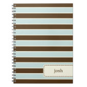 Carnet personnalisé - Brown/bleu (Devant)