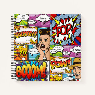 Carnet personnalisé - Bulles comiques Design 2