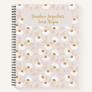 Carnet personnalisé, cadeau floral élégant pour el