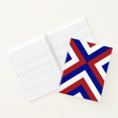 Carnet personnalisé Chevrons rouge, blanc et bleu (Intérieur)