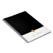 Carnet Personnalisé Chic Black White Gold (Côté Droit)