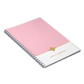 Carnet Personnalisé Chic Pink White Gold (Côté Droit)