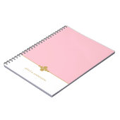 Carnet Personnalisé Chic Pink White Gold (Côté gauche)