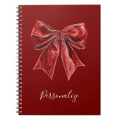 Carnet Personnalisé Chic Red Bow (Devant)