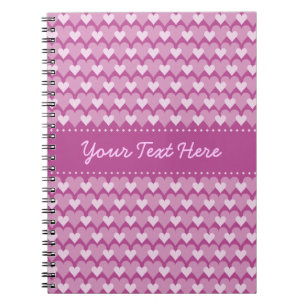 Carnet personnalisé Coeurs roses