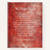 Carnet personnalisé contenant la prière du Seigneu (Devant)