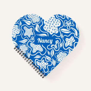 Carnet personnalisé Croix Bleu et Blanc